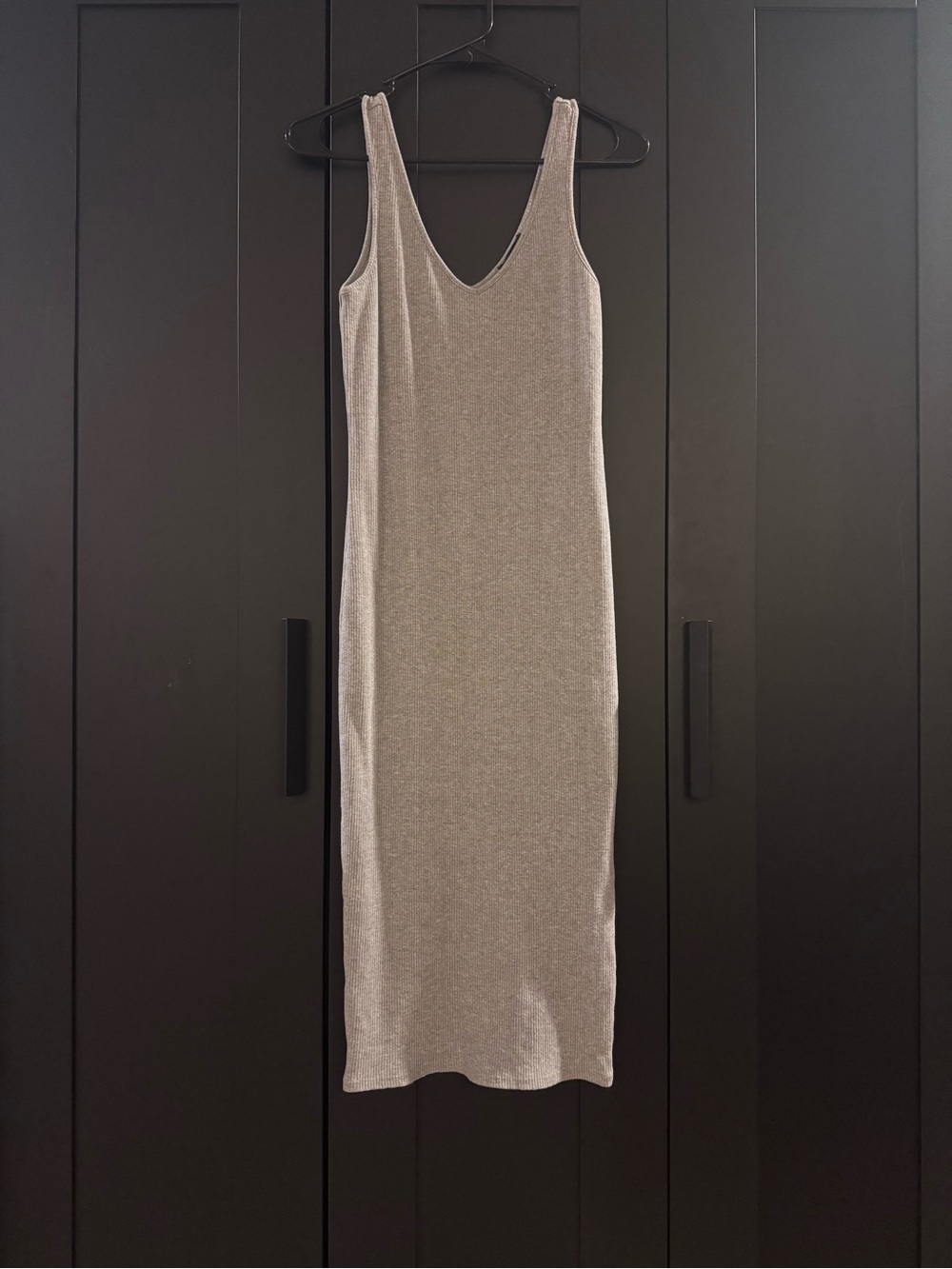 Forever 21 Women Knit V-Neck Midi Dress (Size: M)